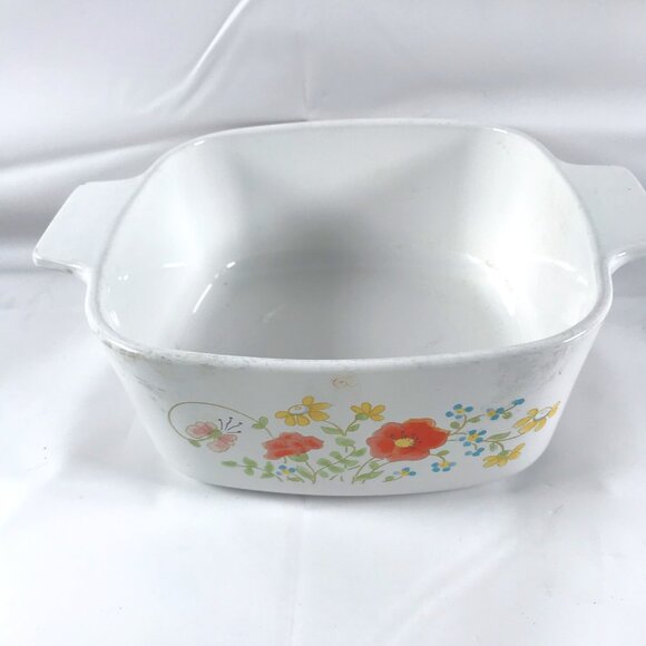 VTG Corning Ware A2B Wildflower design 2 quarts without lid - Picture 1 of 6